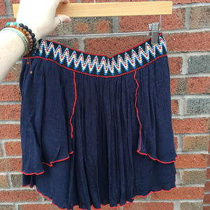 Navy Boho Skirt